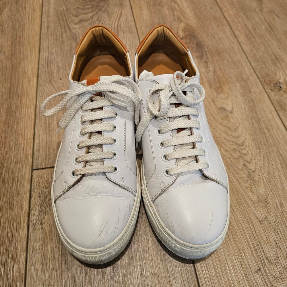 Benheart Calzoleria Toscana Men's White Leather  Sneakers Size 41
